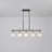 Harlune 5 - Light Black Glass Kitchen Island Linear Pendant-853732152-853732102