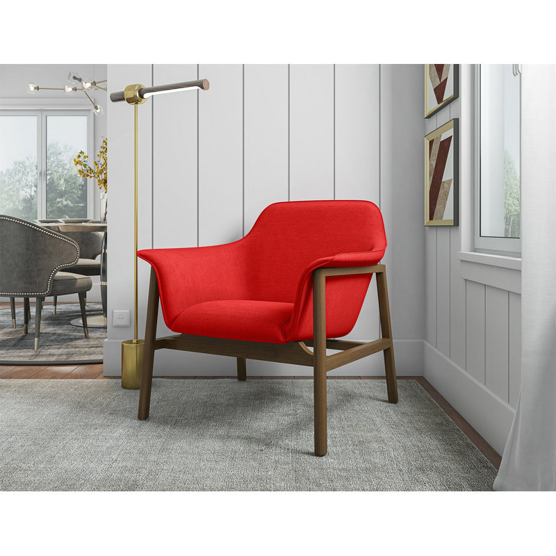 Fauteuil d'appoint en lin Miller, Orange brûlé