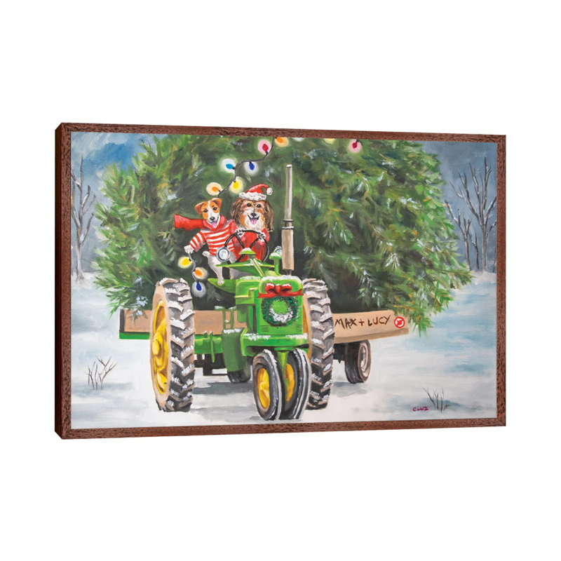Max And Lucy's Tree Farm 1 Piece Wall Art on Canvas, 101.6 cm H x 66.04 cm W, Classic Wood Framed