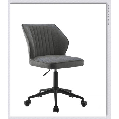 Chaise de bureau en cuir synthétique et finition Pakuna