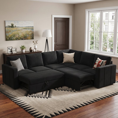 L-Shaped Modular Sleeper Sectional