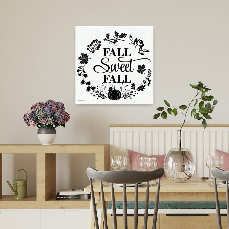 Fall Sweet Fall by Lettered & Lined - Wrapped Canvas Print, 45.72 cm H x 45.72 cm W