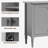 Collynns 59" W Sideboard Cabinet with Adjustable Shelves and 4 Door5-214314128