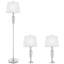 Ensemble de lampes sur pied et de table 3 pièces Jaban