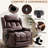 Power Lift Recliner Chair Dual Motor, Electric Leather Recliner For Elderly With Heat And Massage, Lay Flat Assist Recliner With Cup Holder (Brown)-1648388706