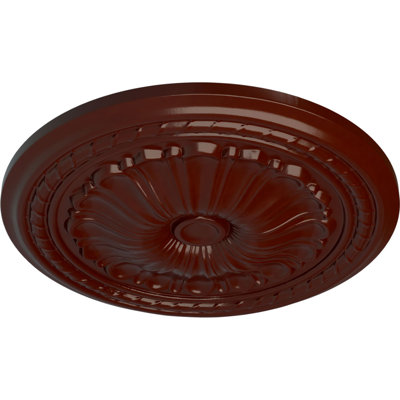Endurathane Raymond Ceiling Medallion, 18"OD x 1 1/4"P (Fits Canopies up to 5 3/8"), Hand-Painted Warm Silver Finish