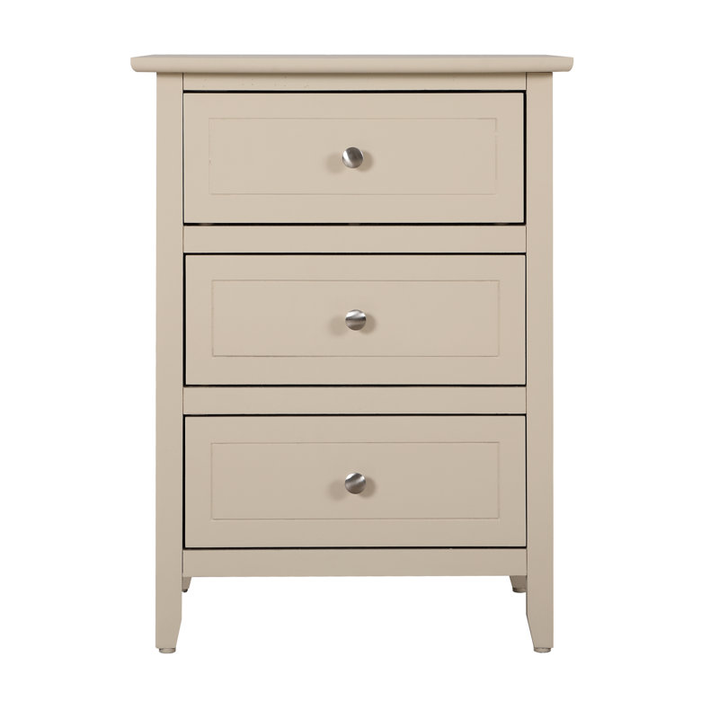 Emjay 3 - Drawer Nightstand, Beige