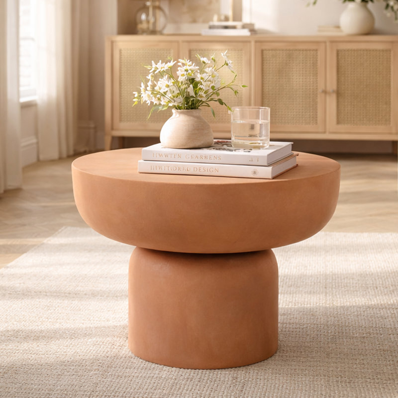 Table d'appoint ronde orange
