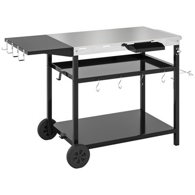 Table de préparation pour barbecue Outsunny
