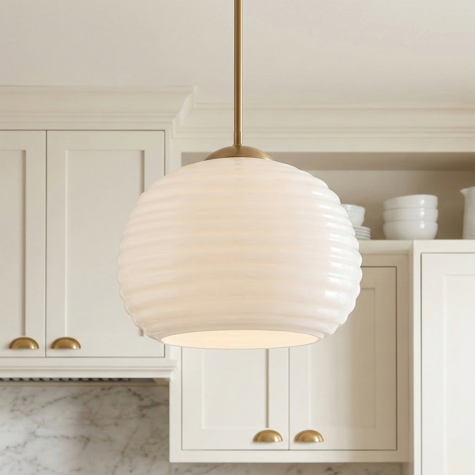 Dimmable Glass Single Light Pendant