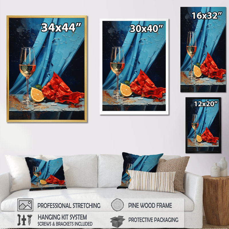 Cavas Crispness I sur toile, Cadre naturel flottant, H 32 po x l 16 po x P 1 po
