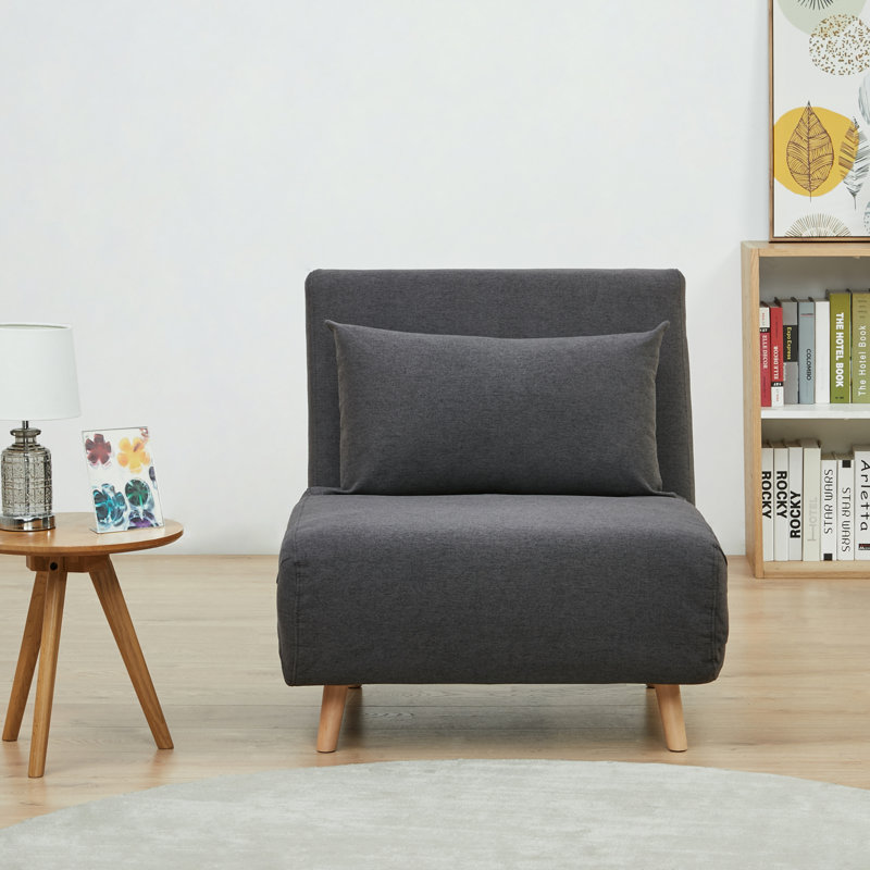 Clarissa Upholstered Accent Chair, Charcoal Polyester