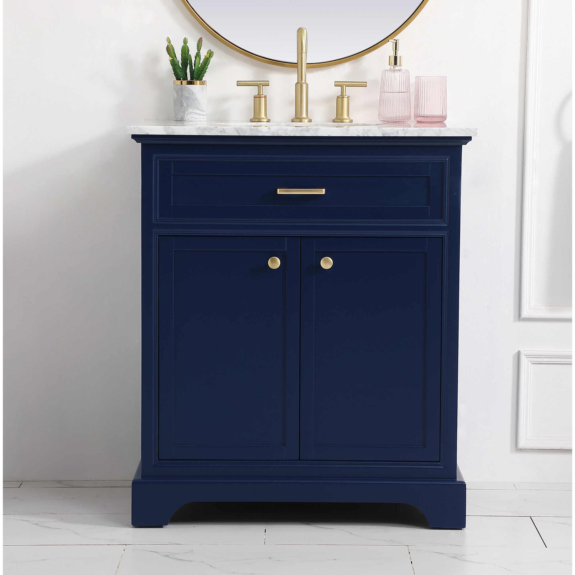 Hermes 30'' Single Bathroom Vanity, Blue