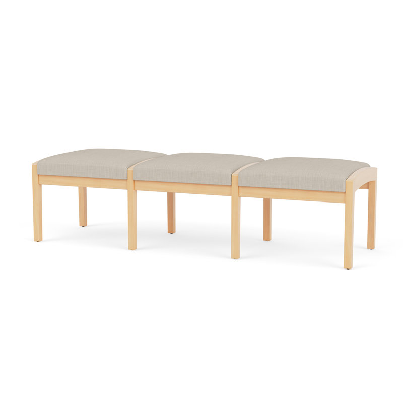 Banc en bois 3 places Lenox, Naturel, Plot Line neutre
