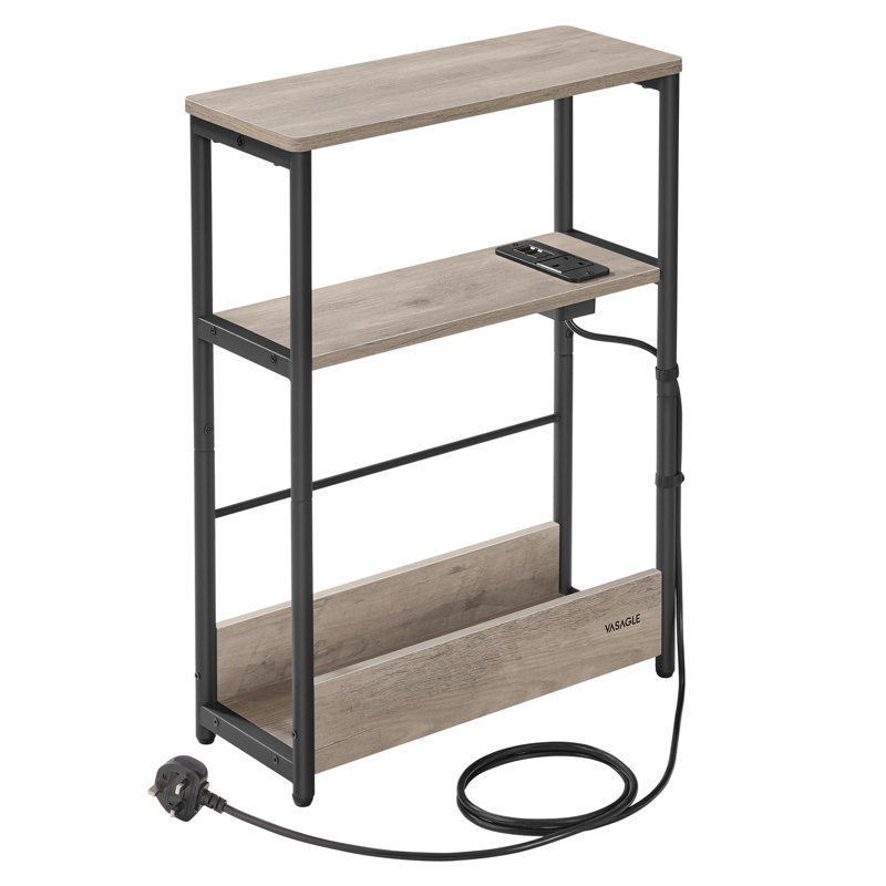 Sushil End Table, Grey Wood