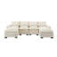 Chenille Fabric U-shape Sectional With , Spacious Living Room Couch Modular U-shaped And Modern Flair