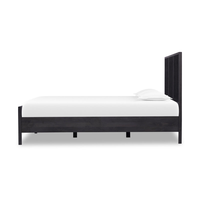 Sydney Bed, Queen, Black Wash W/ Black Cane