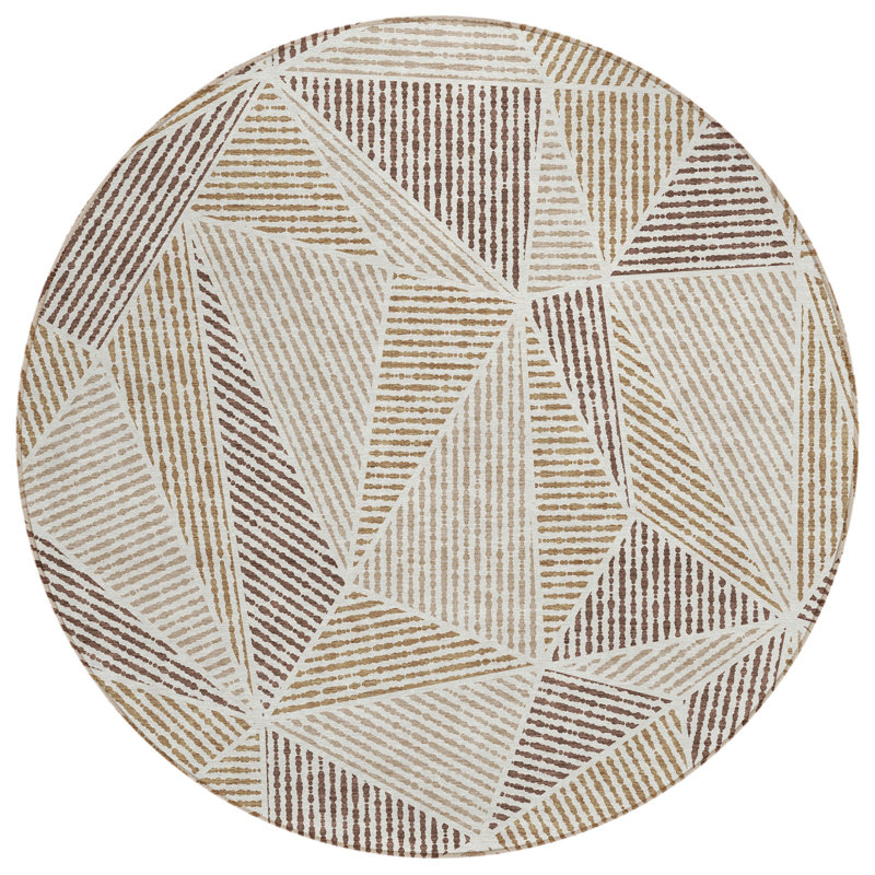 Tapis d'intérieur rond lavable 8 pi