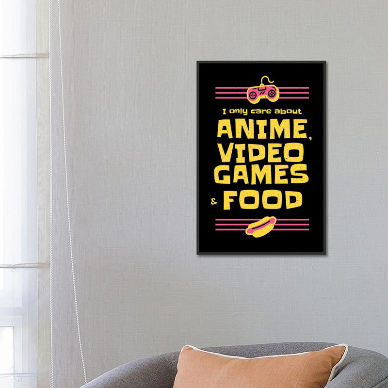 «Gaming IX», reproduction d'art sur toile encadrée, Noir, Impression sur toile flottante sans passe-partout