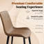 Chaises de salle à manger rembourrées modernes en cuir synthétique avec pieds robustes en métal (ensemble de 6)-526182158
