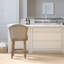 Tabouret de bar à hauteur de comptoir de 26 po, forme arrière, fonction pivotante, siège et dossier rembourrés, finition grise, accents beiges, facile à assembler, tabouret de soutien confortable de 26 po, conception à hauteur de comptoir, gris