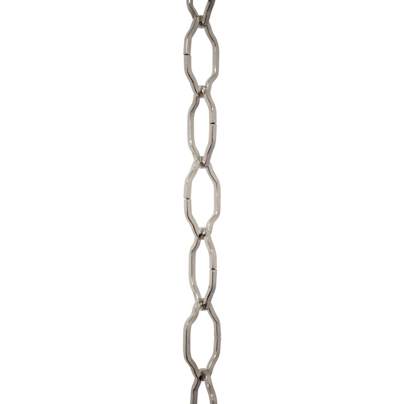 Chaîne décorative de lustre cathédrale, Laiton satiné, 120"L x 0.79" W x 0.13"D
