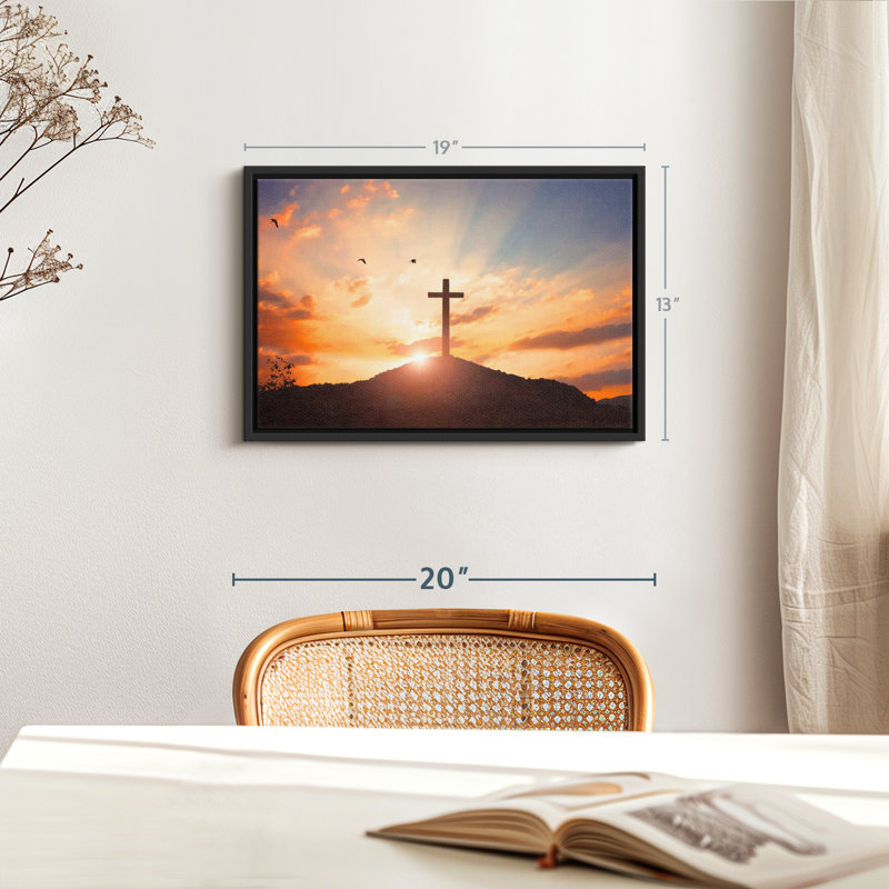 «Sunset Cross Wall Art», H 13 po x l 19 po