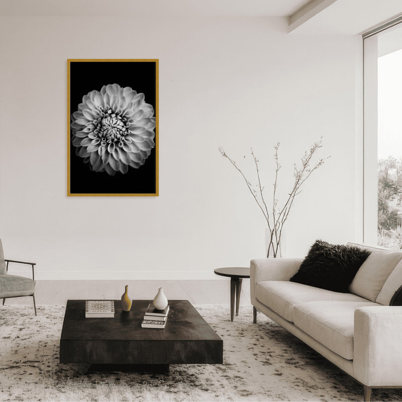 Nature Inspired Marigold by  - Picture Frame Photograph on Paper, 24" H x 16" W x 1.125" D, Black, Framed Matted Print