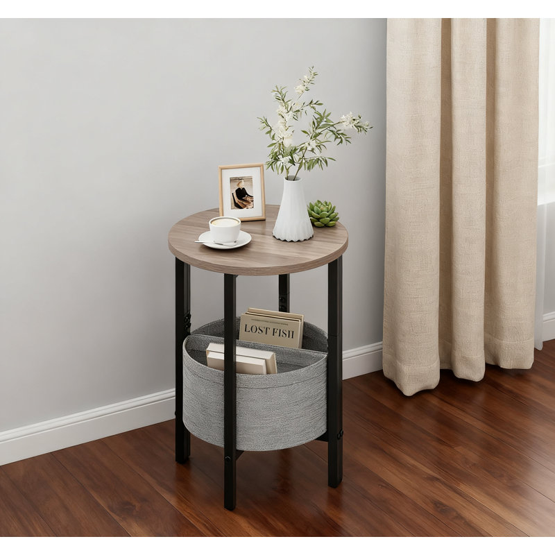 Ensemble de 2 tables de bout Modern Modern, Gris, Noir