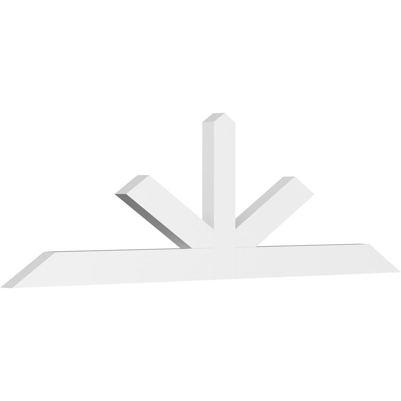 Support à pignon Saratoga, H 22,5 po x l 60 po (pas: 9/12), P 4 po x F 4 po, PVC