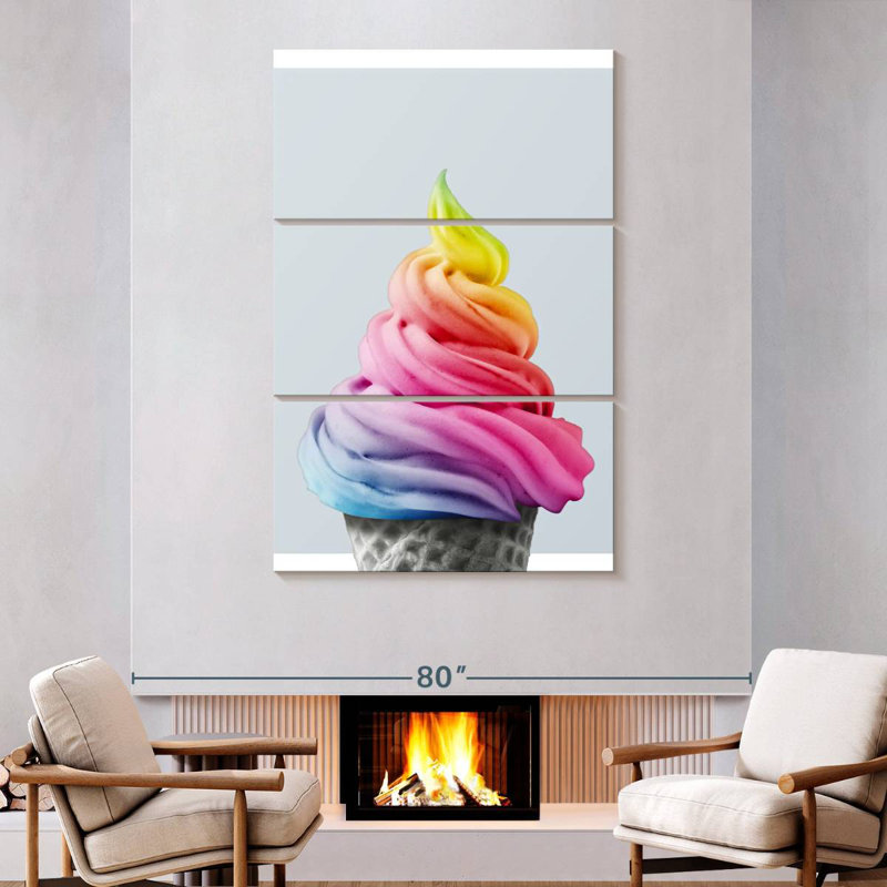 Yarlin Rainbow Ice Cream, 74" H x 48" W