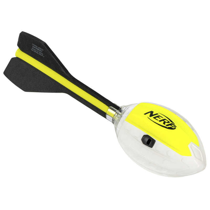 NERF Lightstrike Vortex Foam Football - Color Changing LED - NERF Soft Vortex Football For Long-Distance Throws - Impact Activated - Batteries Included