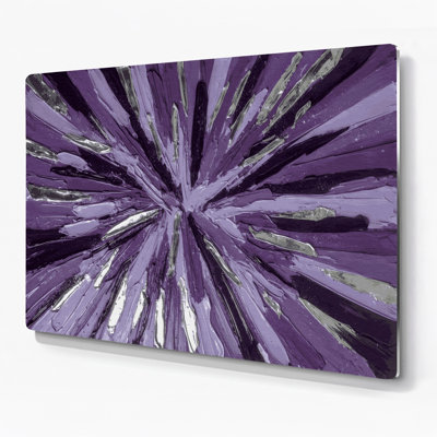 Neo Expressionism 25 Purple Metal Wall Art
