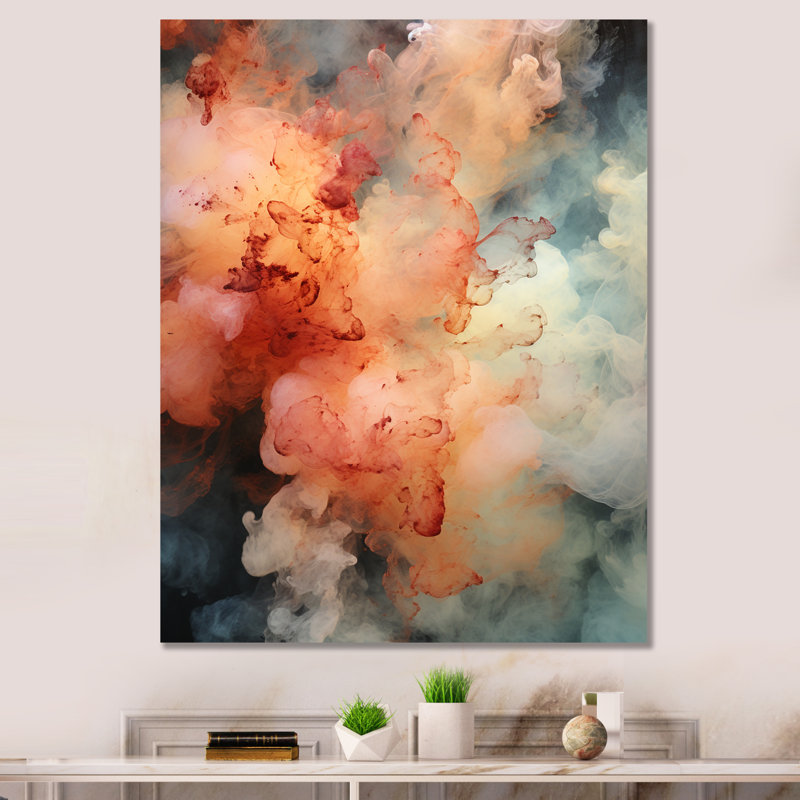 Au-delà de la fumée - limites, Toile tendue, H 32 po x l 16 po x P 1 po