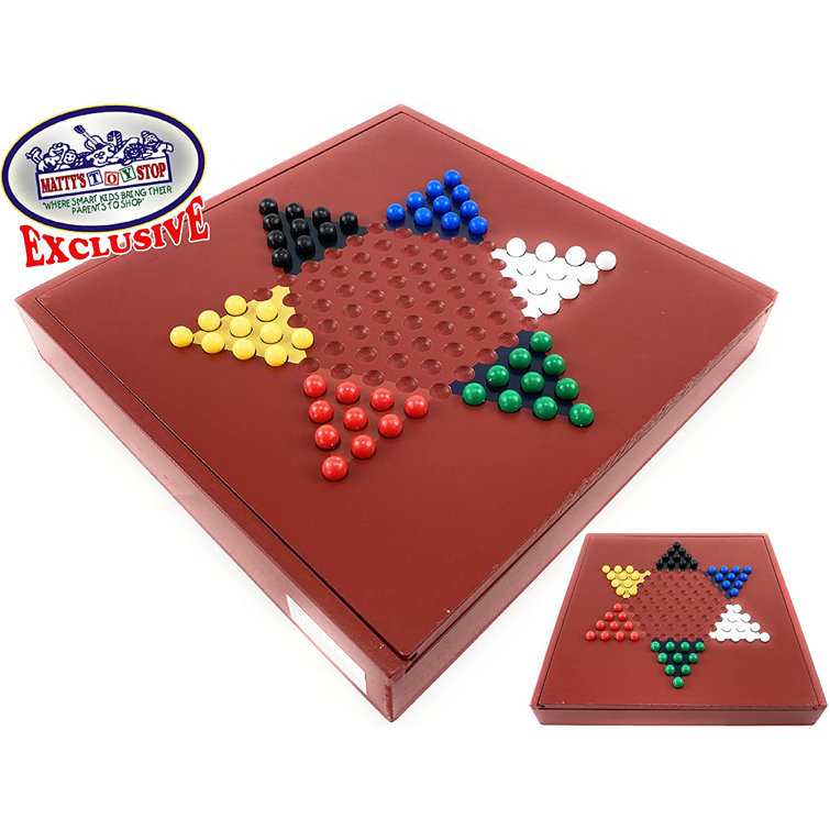 Marbles Game With Round Wooden Tray for Children Outdoor Play 