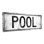 " Rustic, Light Pool Metal Sign "