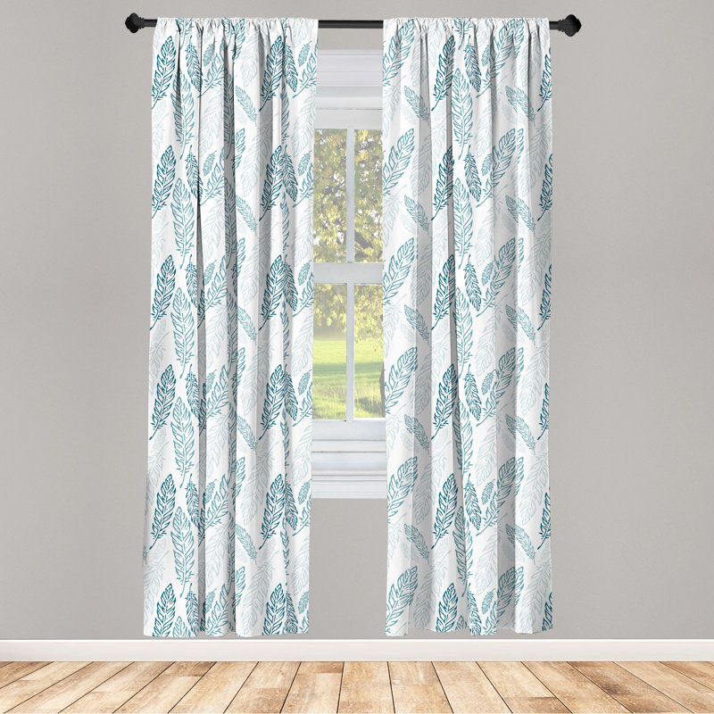 Semi-Sheer Rod Pocket Curtain Panels, 28" x 84"