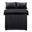 Microfiber Striped Duvet Cover Set with Matching Pillowcases and Stripe Fitted Sheet-117597594-117597590