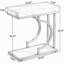 C Table, table de chevet moderne avec structure en métal