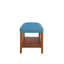 Banc en tissu Charla bleu clair et finition chêne-148367060-148367059