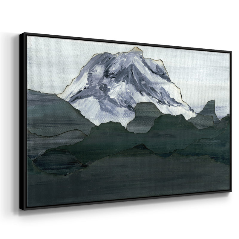 " Summit ", 27" H x 41" W x 2" D, Black Floater Framed Canvas
