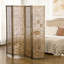Paravent pliable à 4 panneaux, cloison intérieure en roseau, 160 x 170 x 2 cm, brun