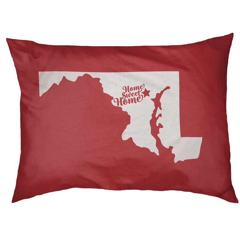 Coussin pour chien d’extérieur baltimore pour chien home, Moyen (H 6,5 po x l 40 po x P 30 po), Rouge