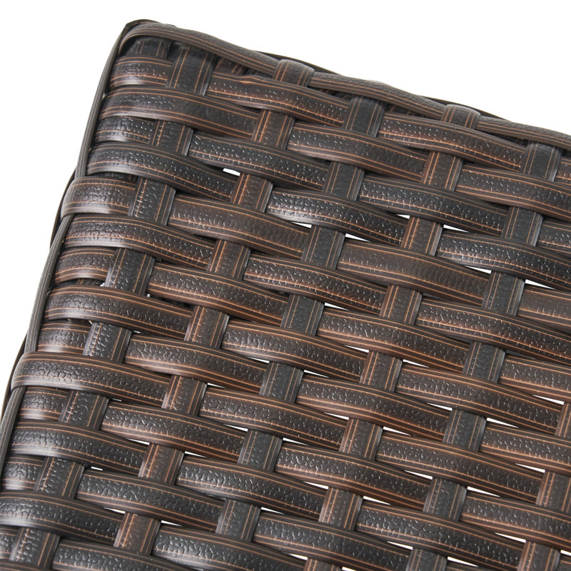 Wanita All Weather Wicker Stackable Dining Side Chairs, Brown