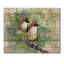 Oiseaux du printemps - Impression traditionnelle sur bois de pin naturel-58680047