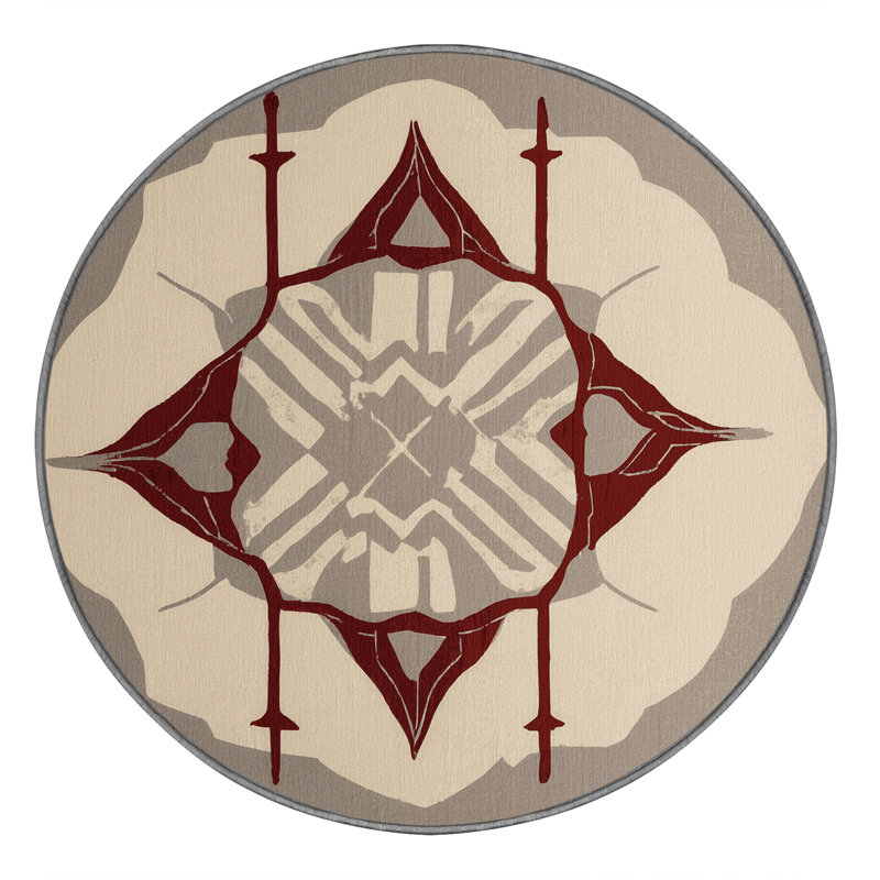 Abstract Prism Rug, Round 3'