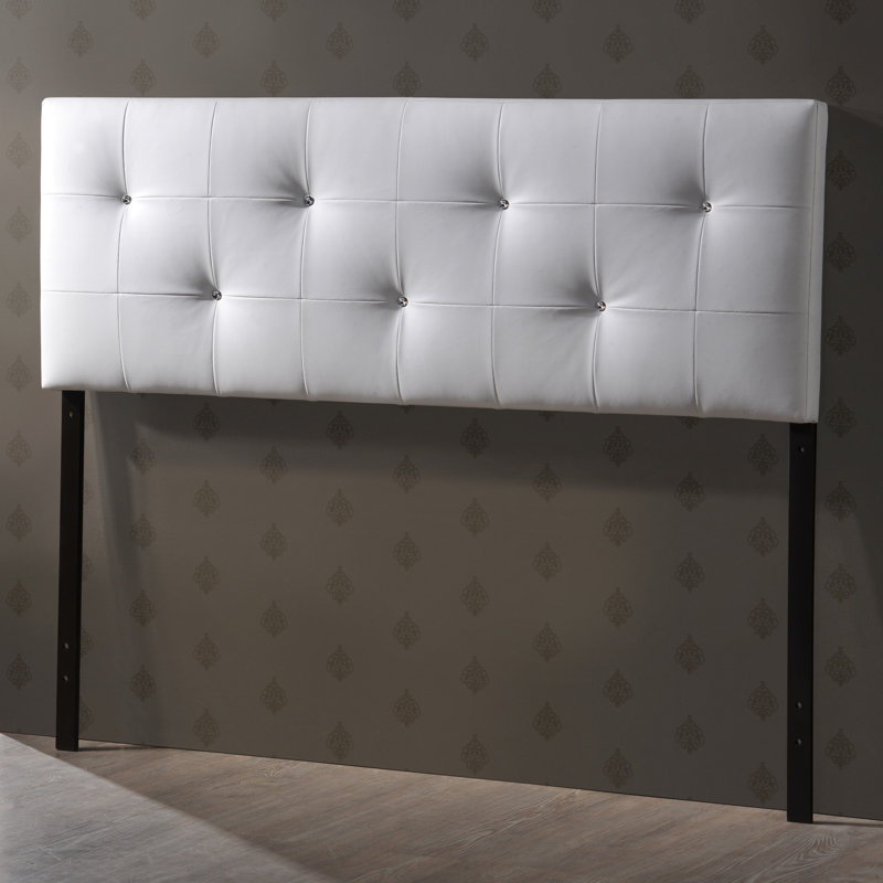 Tête de lit tapissier Medlin, Double, Blanc