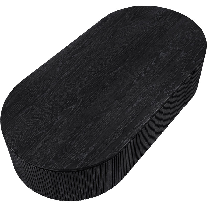 Table basse Gholson, H 15 po x L 64 po x l 32 po, Noir, noir, noir, noir