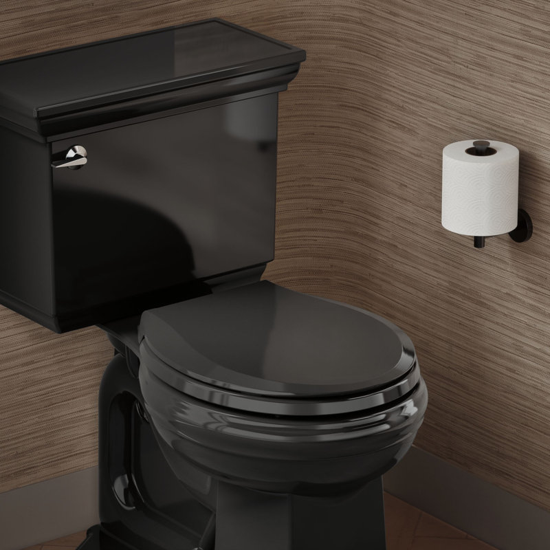 Cachet® Quiet-close™ Round-front Toilet Seat, Ready Latch, Black