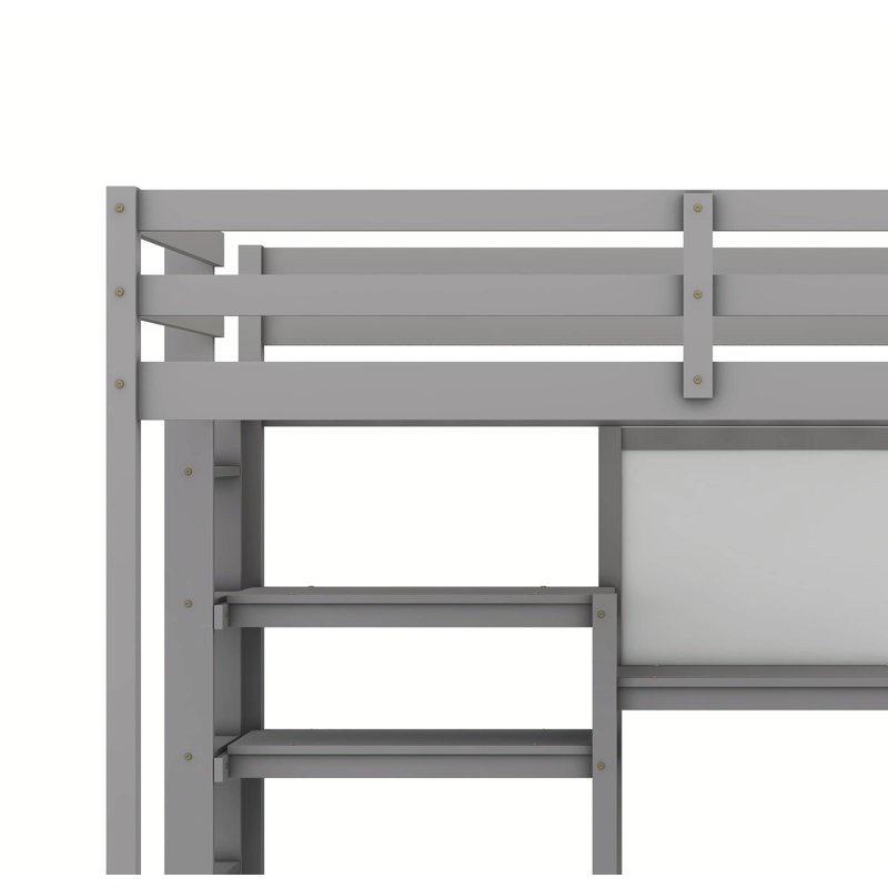 Lit mezzanine pour enfants Costilla, gris, Complète